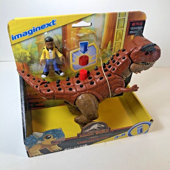 Imaginext Other - Imaginext Jurassic World Camp Cretaceous Carnotaurus Dinosaur & Darius Netflix